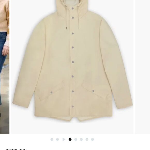 RAINS NWT SNAP FRONT RAIN JACKET MEDIUM - Picture 10 of 10